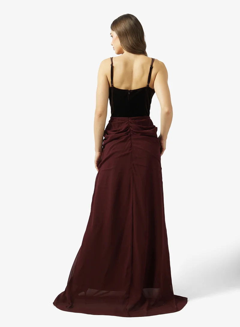 Ginger Boutique Sweatheart Neckline Corset Bodice Two Tone Evening Gown